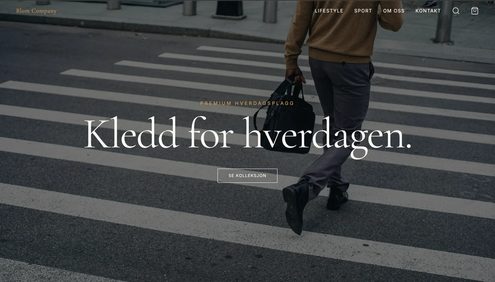 Skjermbilde av Blom Company nettbutikk